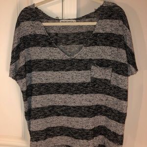 Project Social T Grey and Black Oversized Shirt